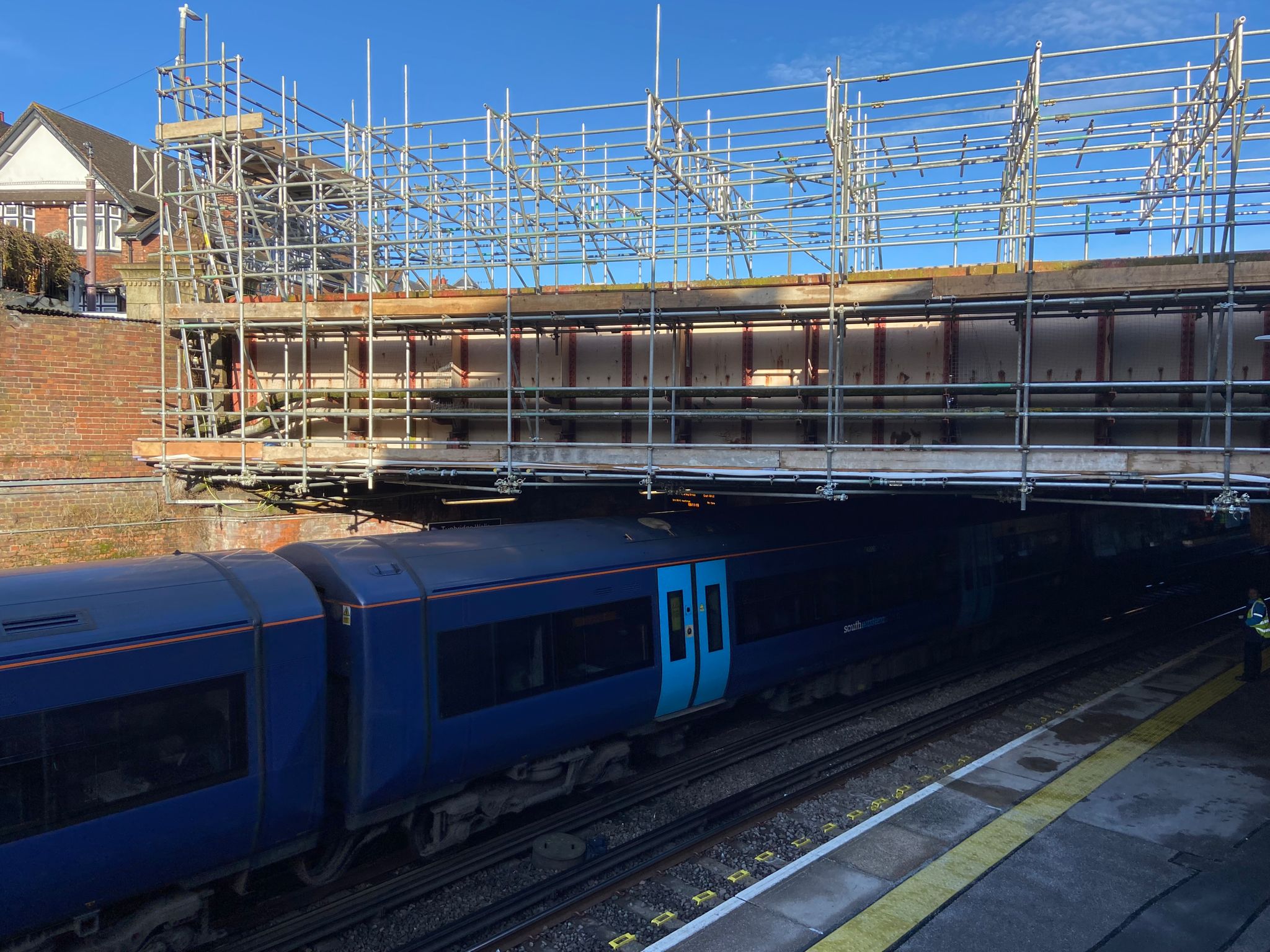 Scaffolding at Tunbridge Wells Train Station